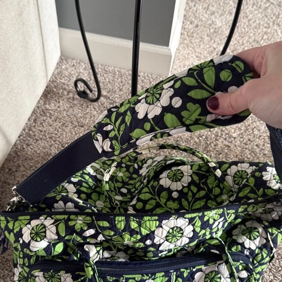 Floral Green and Blue Travel duffel bag - Picture 5 of 7